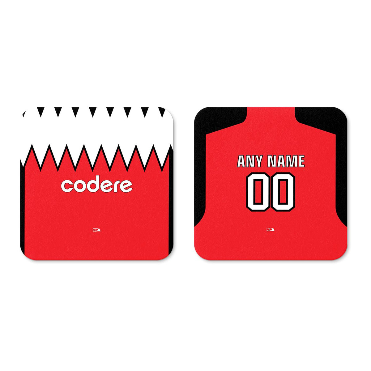 Coaster with the River Plate 2023-24 Away football shirt design by RIPA Football