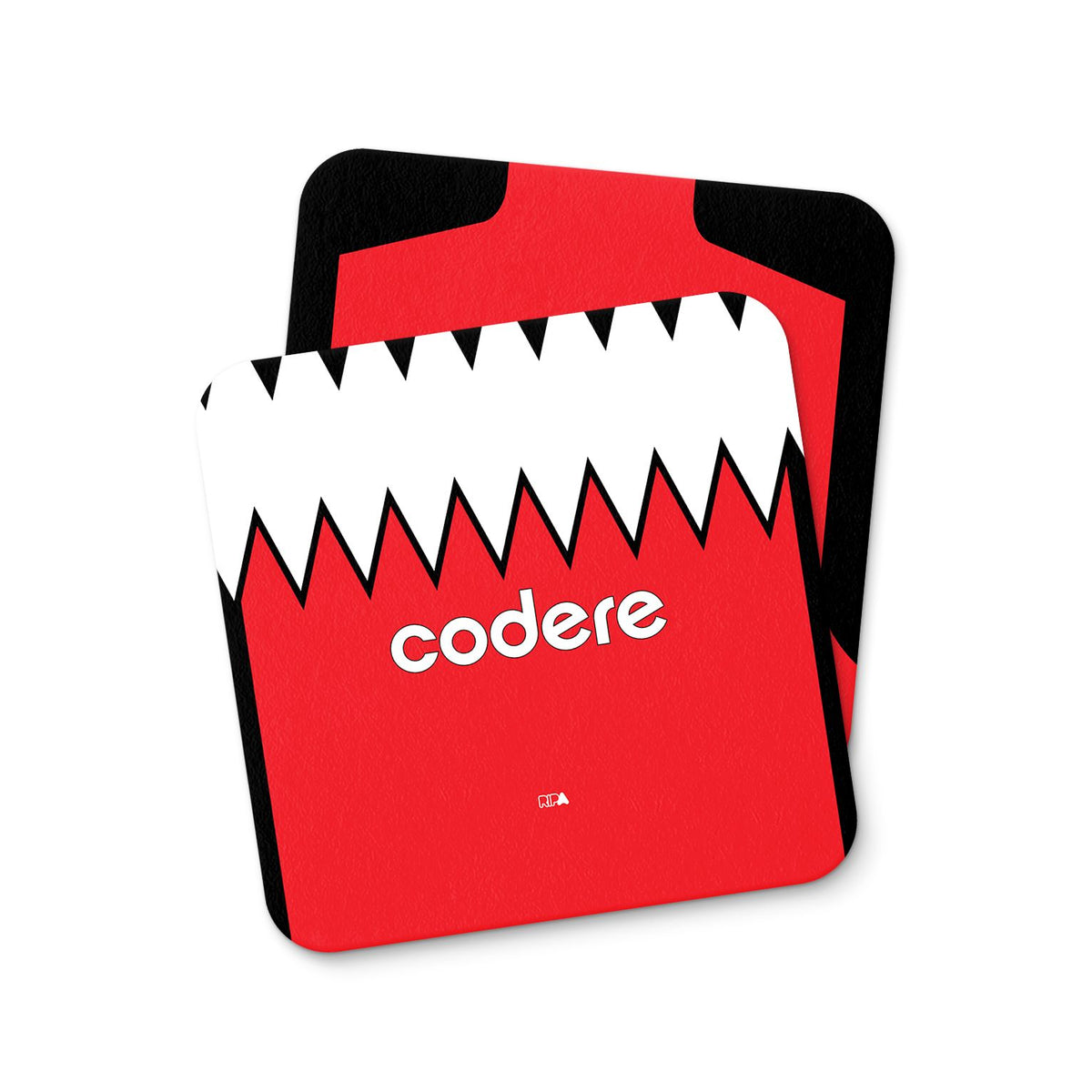 Coaster with the River Plate 2023-24 Away football shirt design by RIPA Football
