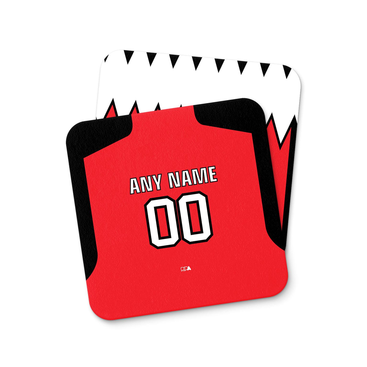 Coaster with the River Plate 2023-24 Away football shirt design by RIPA Football