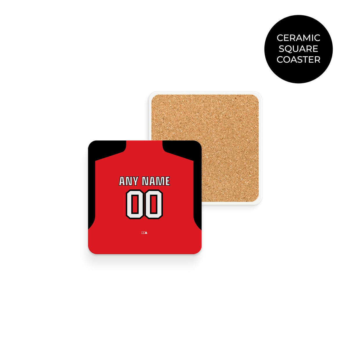 Coaster with the River Plate 2023-24 Away football shirt design by RIPA Football