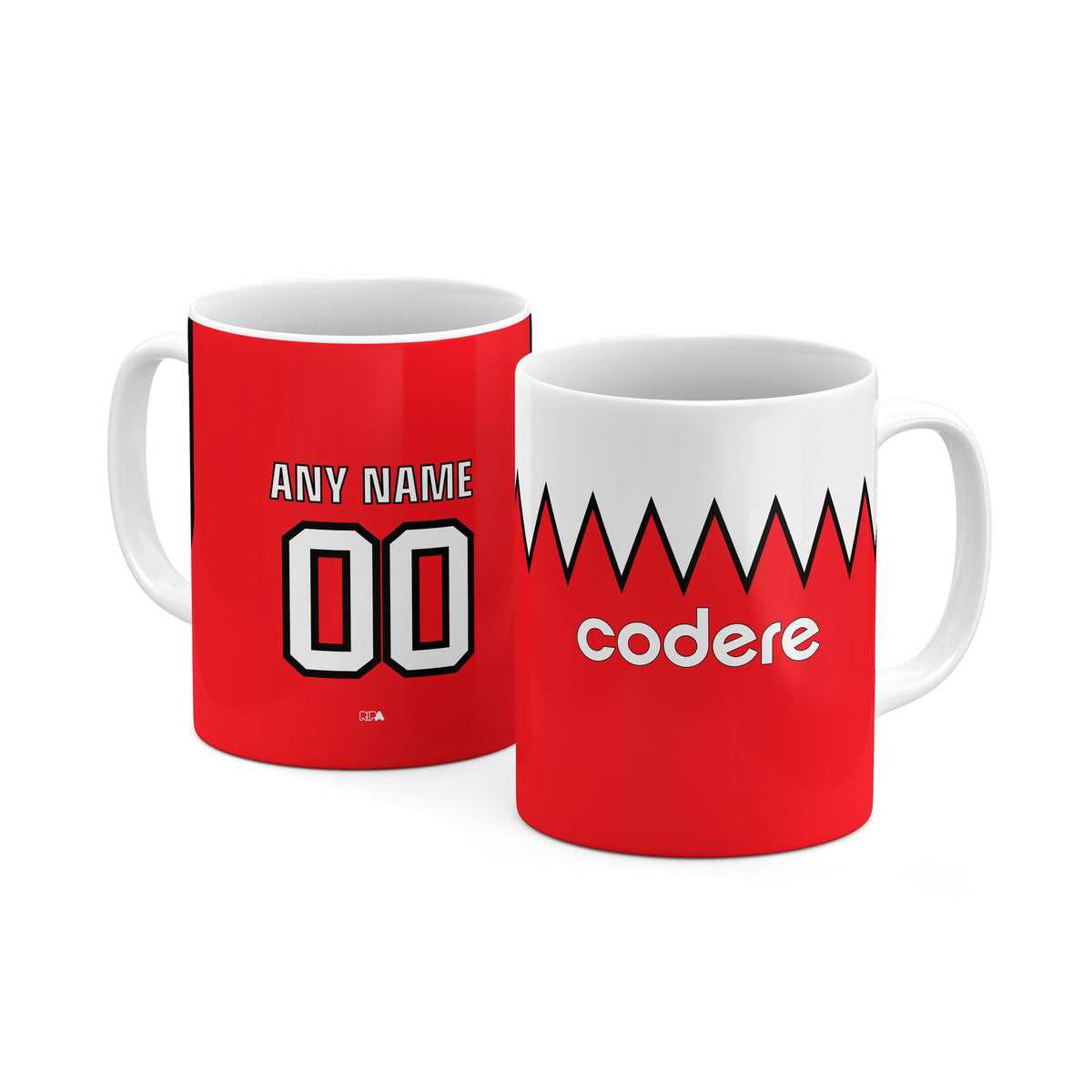 Mug with the River Plate 2023-24 Away football shirt design by RIPA Football