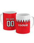 Mug with the River Plate 2023-24 Away football shirt design by RIPA Football