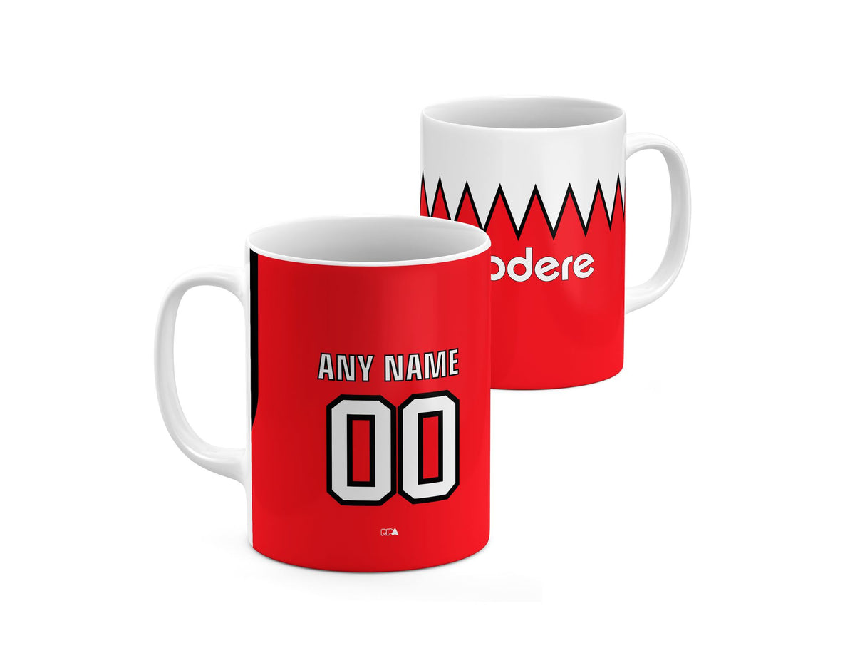 Mug with the River Plate 2023-24 Away football shirt design by RIPA Football