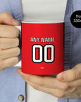 Mug with the River Plate 2023-24 Away football shirt design by RIPA Football