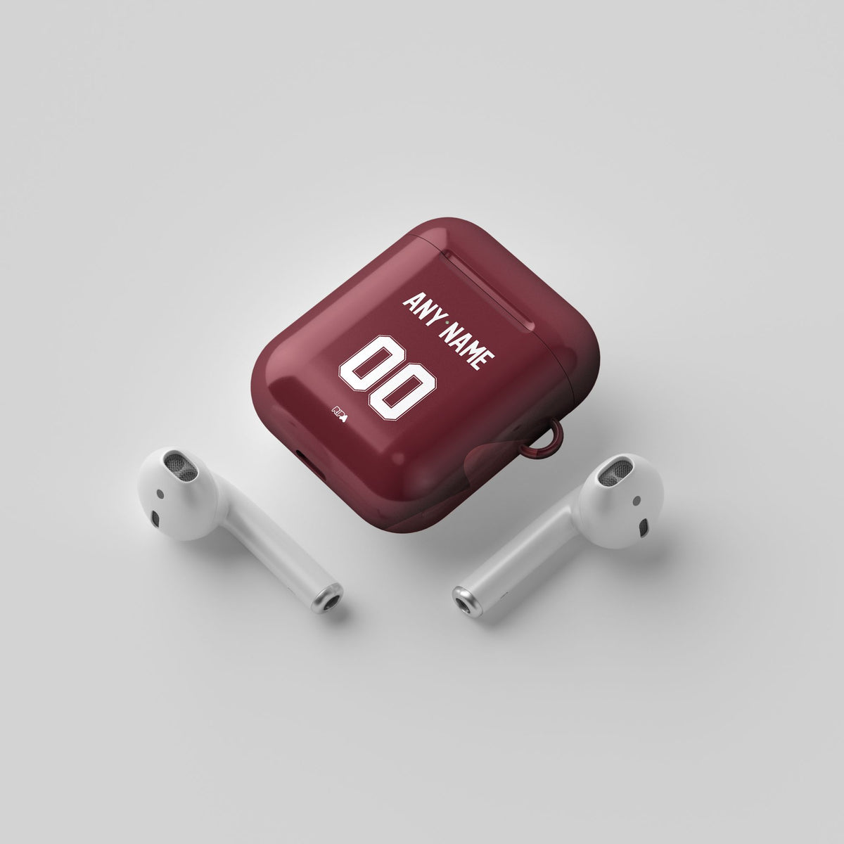 AirPods case with the River Plate 2024 Away football shirt design by RIPA Football