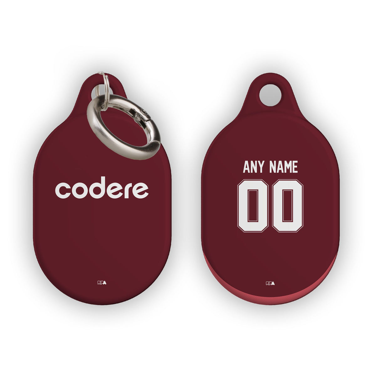 AirTag holder with the River Plate 2024 Away football shirt design by RIPA Football