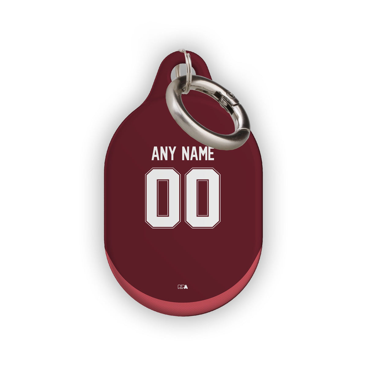 AirTag holder with the River Plate 2024 Away football shirt design by RIPA Football