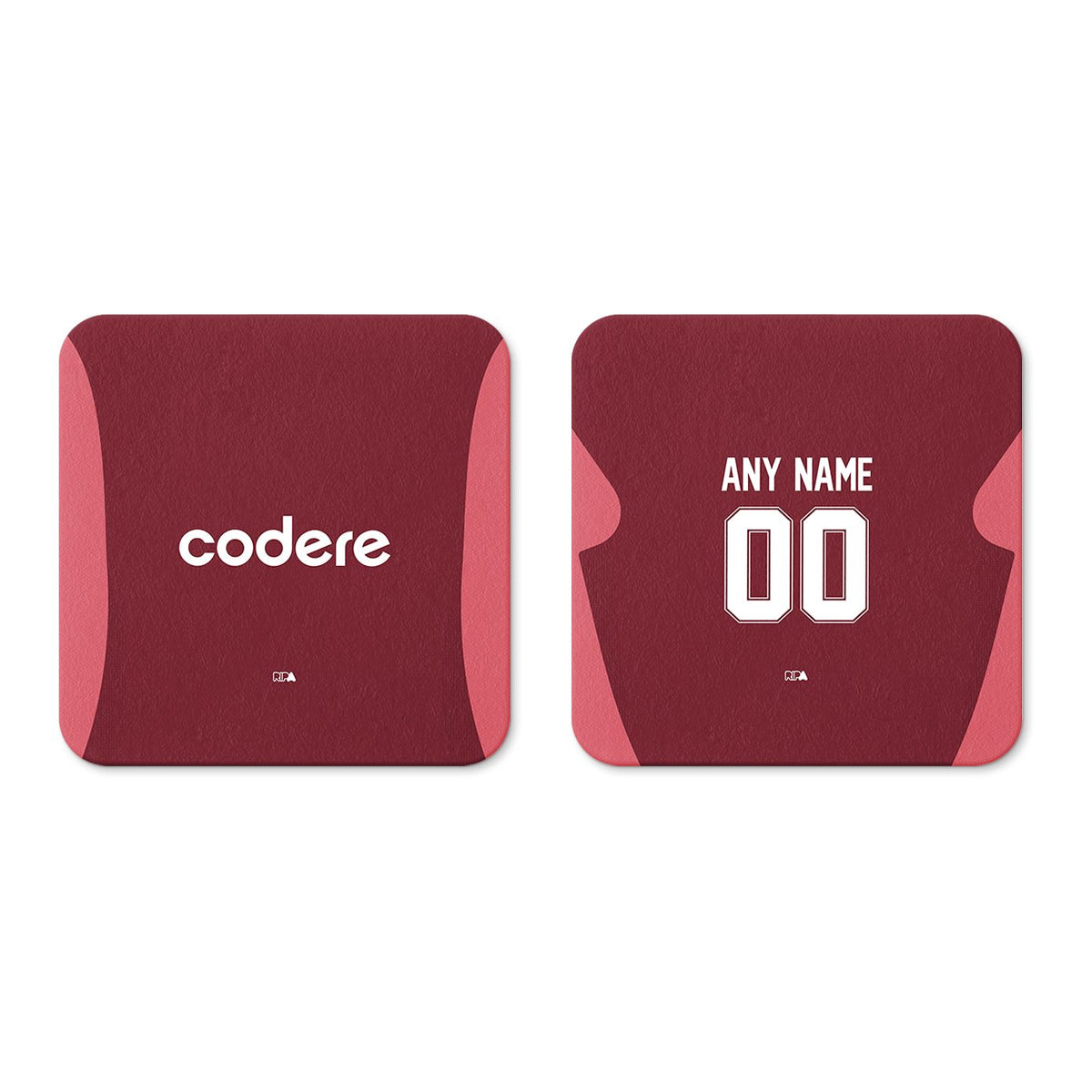 Coaster with the River Plate 2024 Away football shirt design by RIPA Football