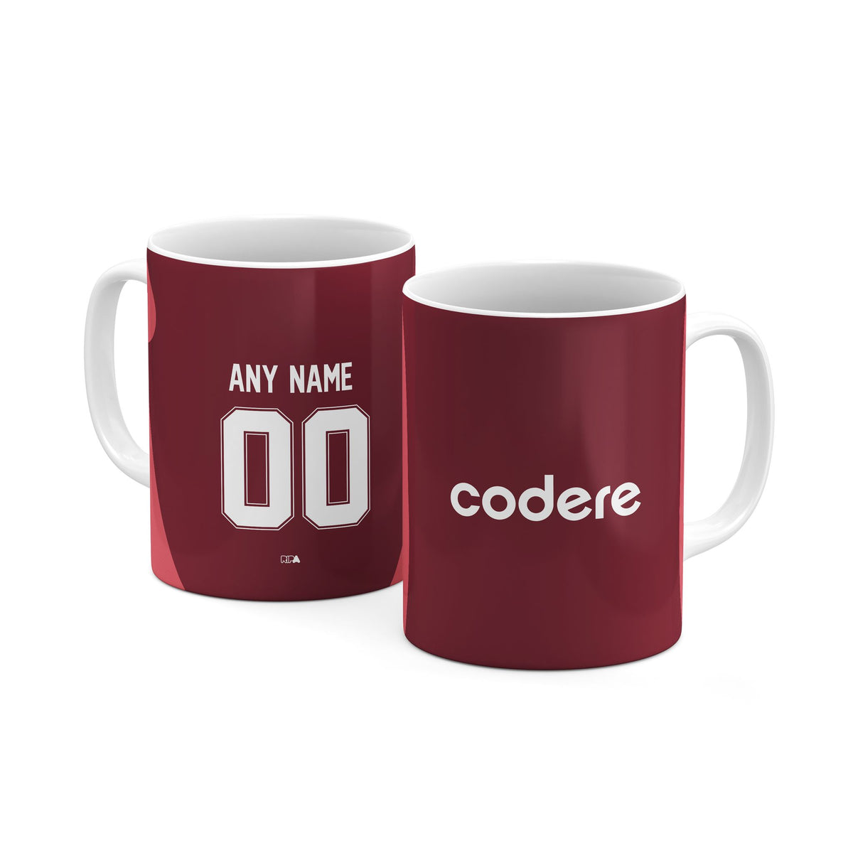Mug with the River Plate 2024 Away football shirt design by RIPA Football
