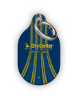 AirTag holder with the Rosario Central 2026 Third football shirt design by RIPA Football