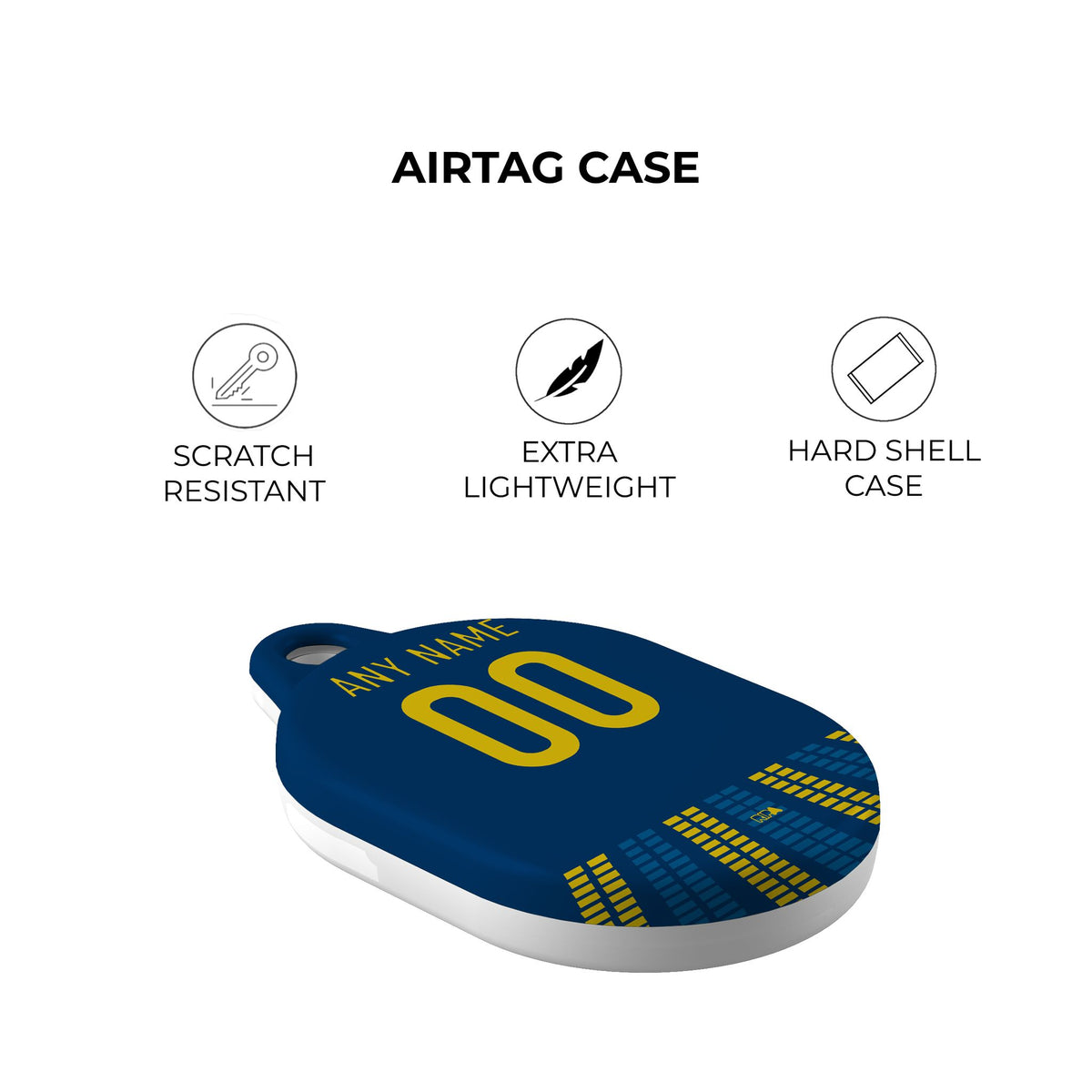 AirTag holder with the Rosario Central 2026 Third football shirt design by RIPA Football