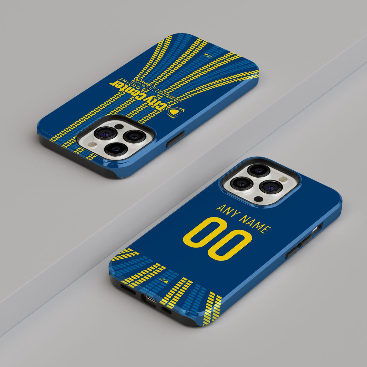 Phone case with the Rosario Central 2026 Third football shirt design by RIPA Football