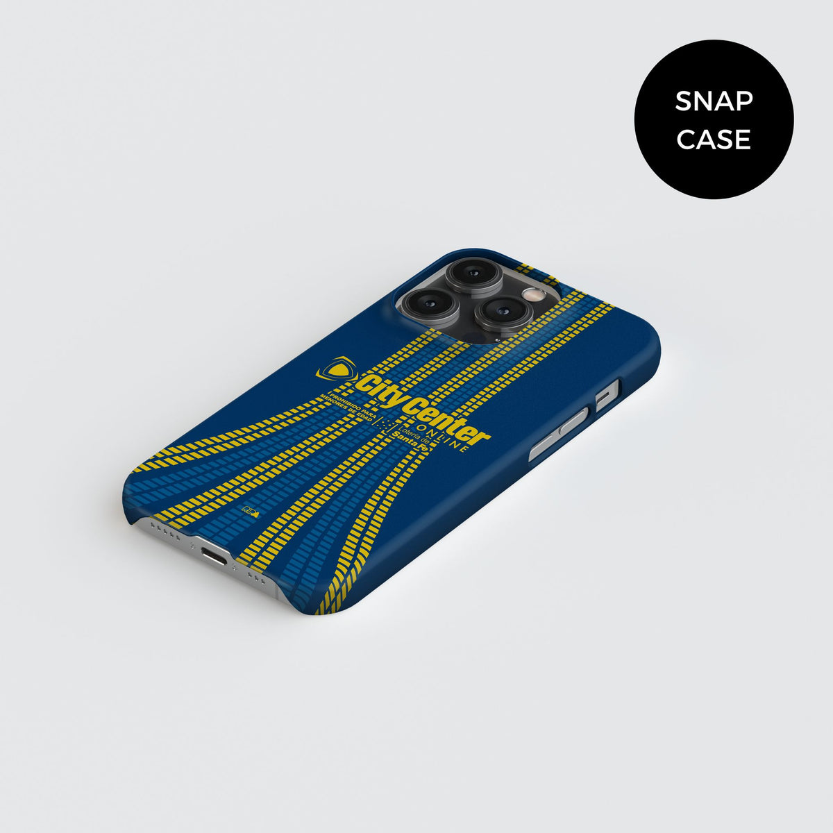 Phone case with the Rosario Central 2026 Third football shirt design by RIPA Football
