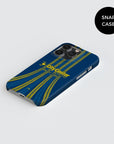Phone case with the Rosario Central 2026 Third football shirt design by RIPA Football