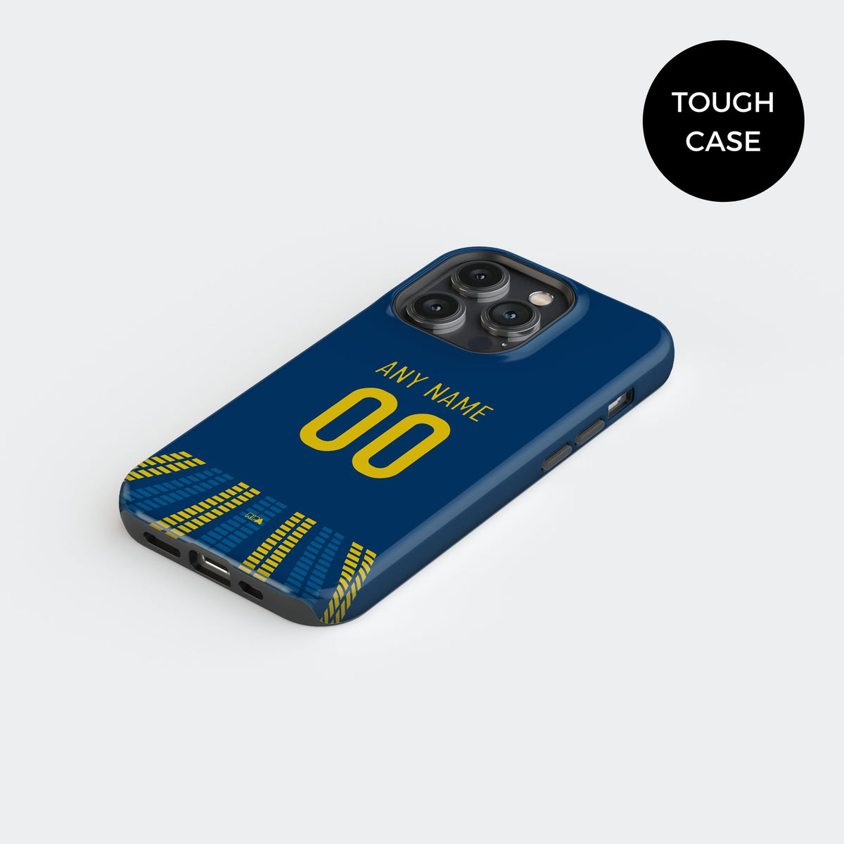 Phone case with the Rosario Central 2026 Third football shirt design by RIPA Football