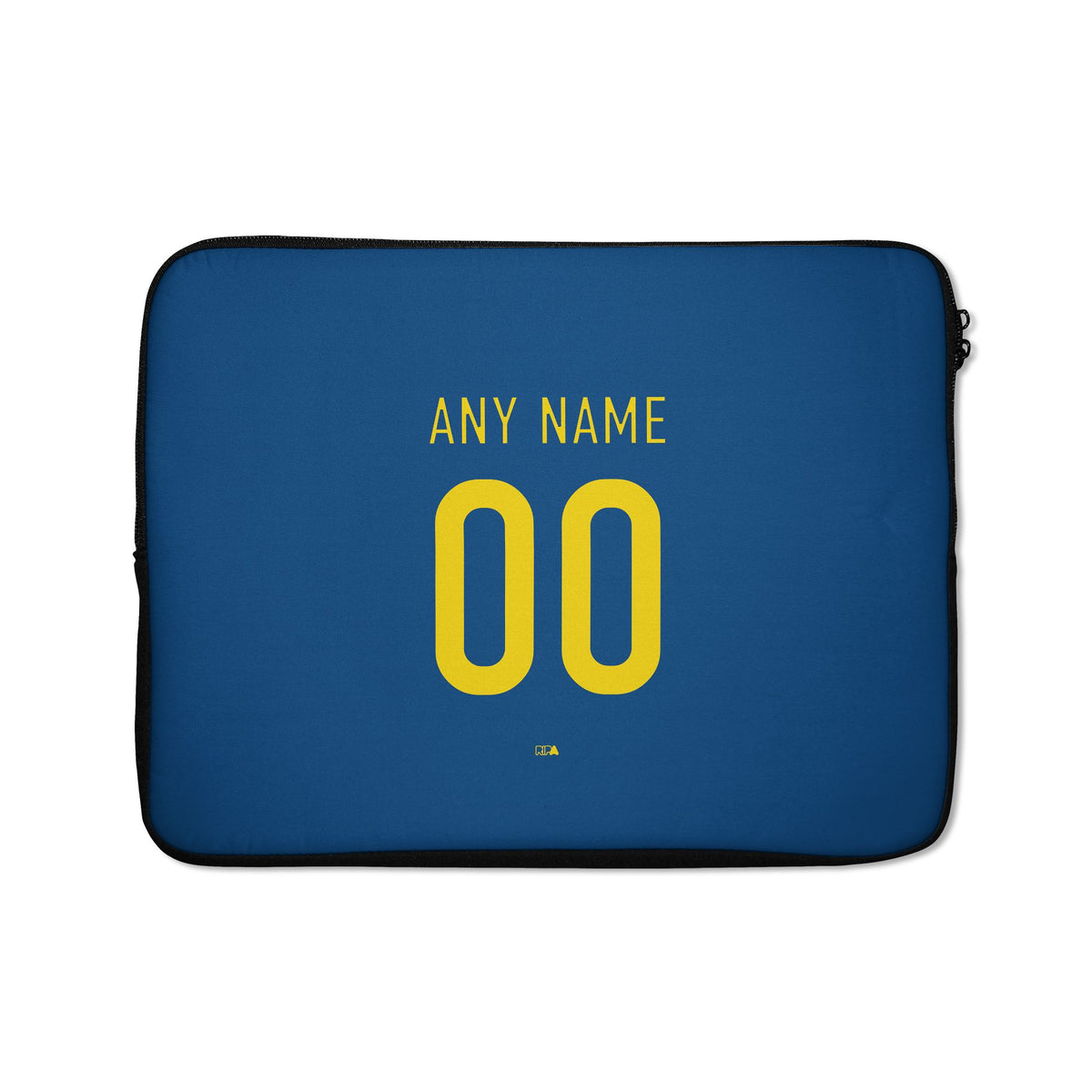 Laptop sleeve with the Rosario Central 2026 Third football shirt design by RIPA Football