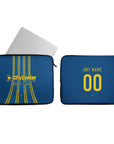 Laptop sleeve with the Rosario Central 2026 Third football shirt design by RIPA Football