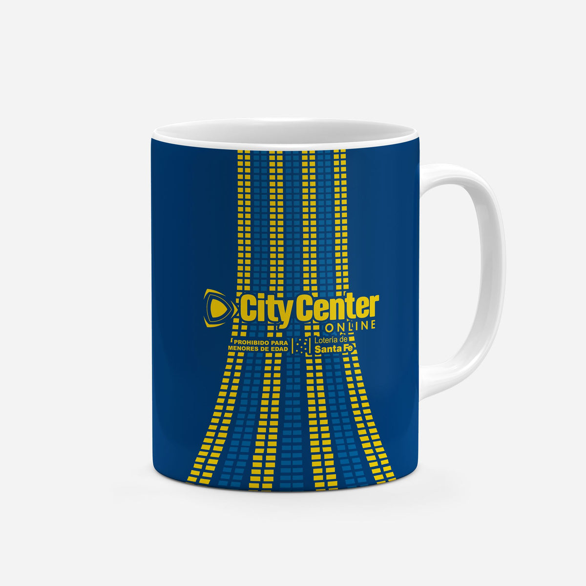 Mug with the Rosario Central 2026 Third football shirt design by RIPA Football