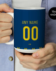 Mug with the Rosario Central 2026 Third football shirt design by RIPA Football