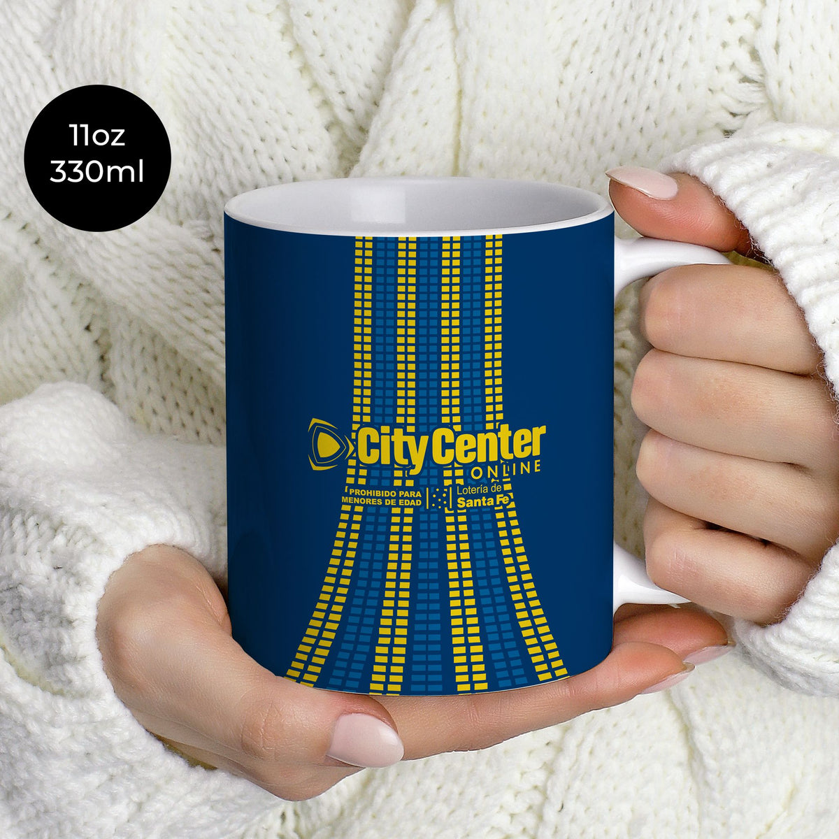 Mug with the Rosario Central 2026 Third football shirt design by RIPA Football