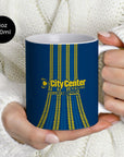 Mug with the Rosario Central 2026 Third football shirt design by RIPA Football