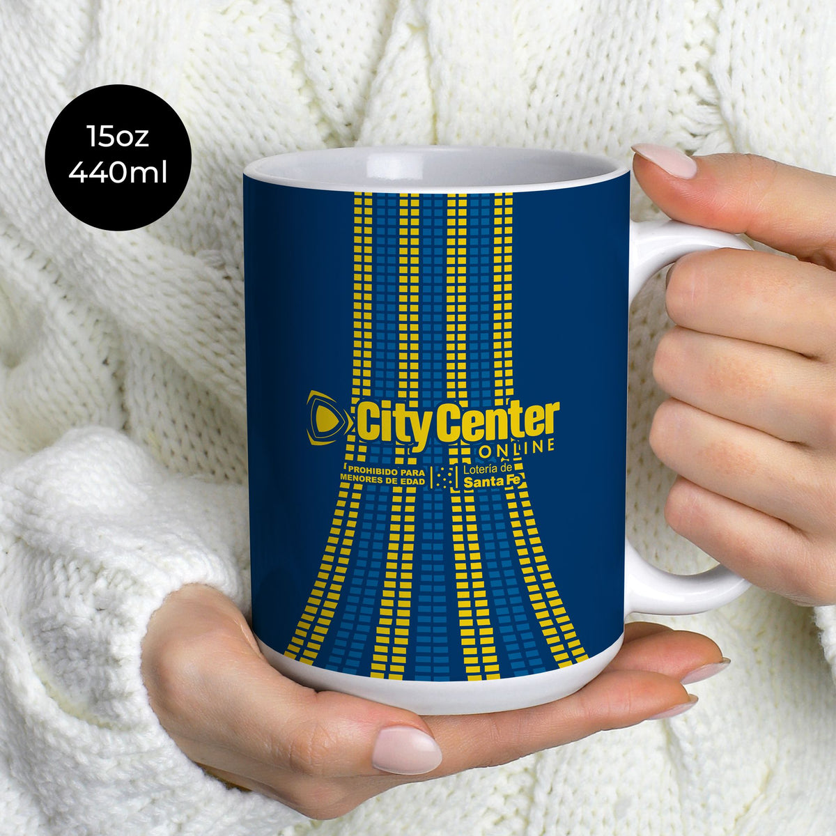 Mug with the Rosario Central 2026 Third football shirt design by RIPA Football