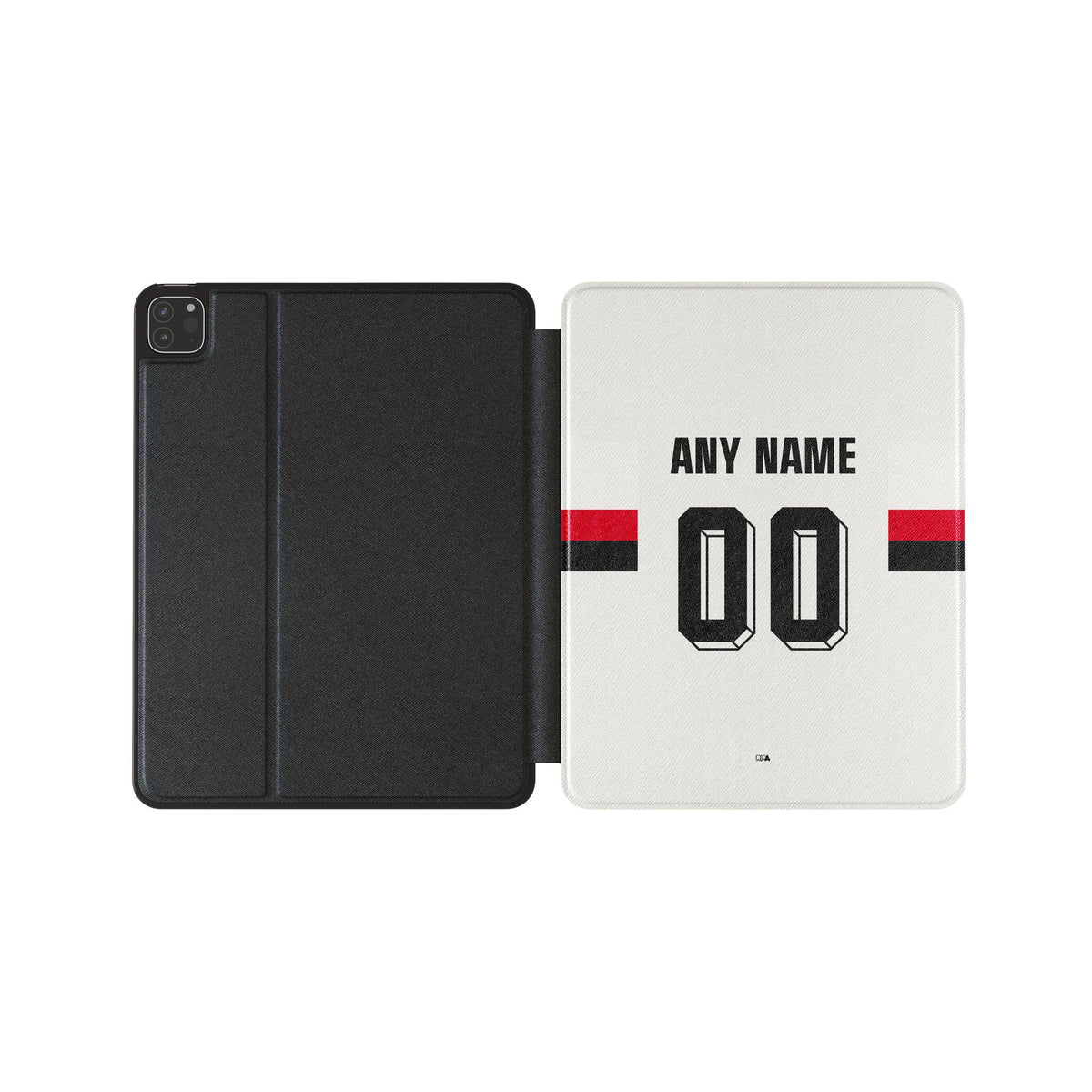 iPad case with the Sampdoria 2026-27 Away football shirt design by RIPA Football