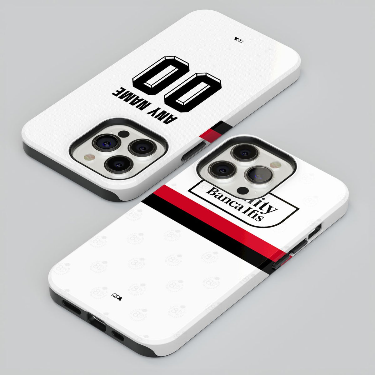Phone case with the Sampdoria 2026-27 Away football shirt design by RIPA Football