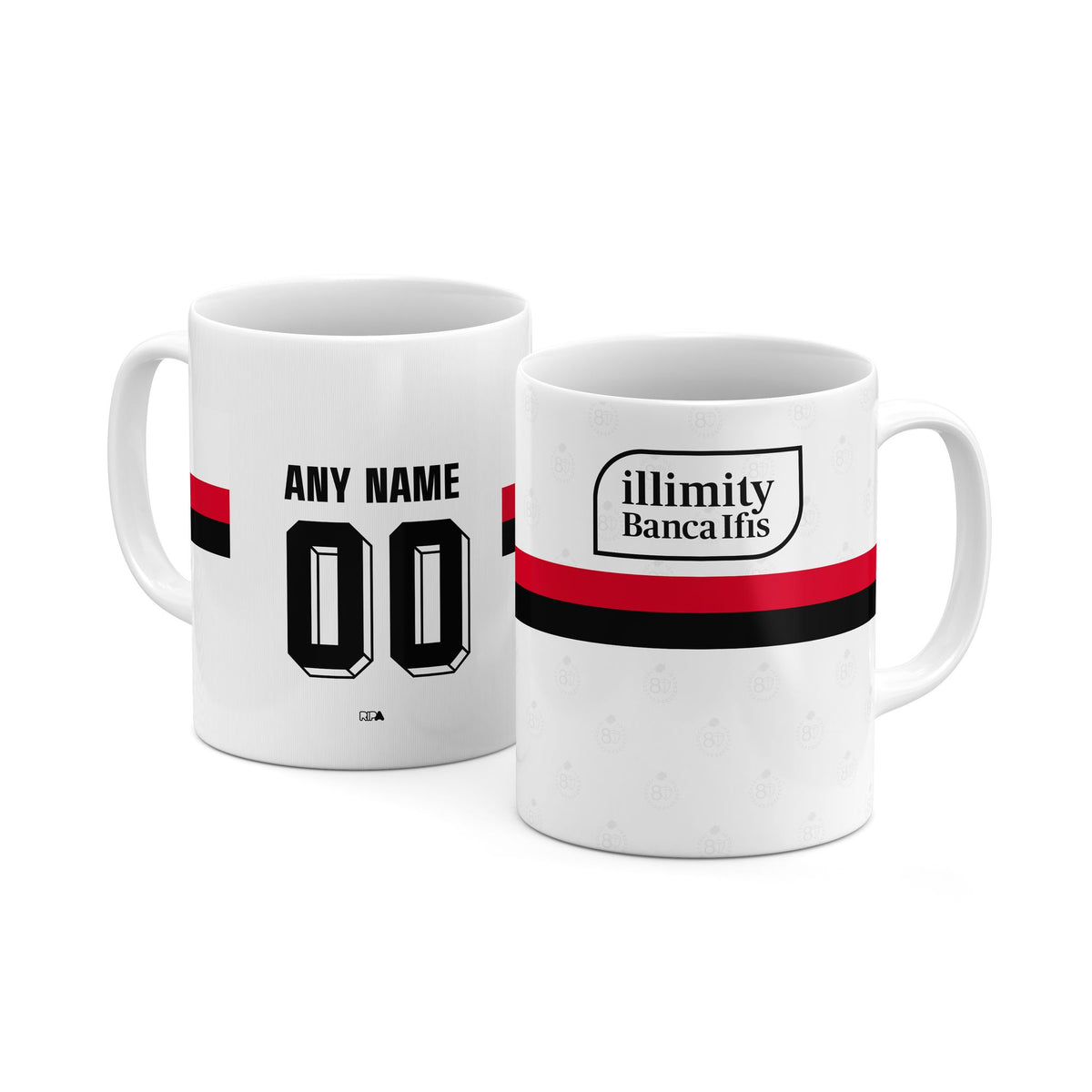 Mug with the Sampdoria 2026-27 Away football shirt design by RIPA Football