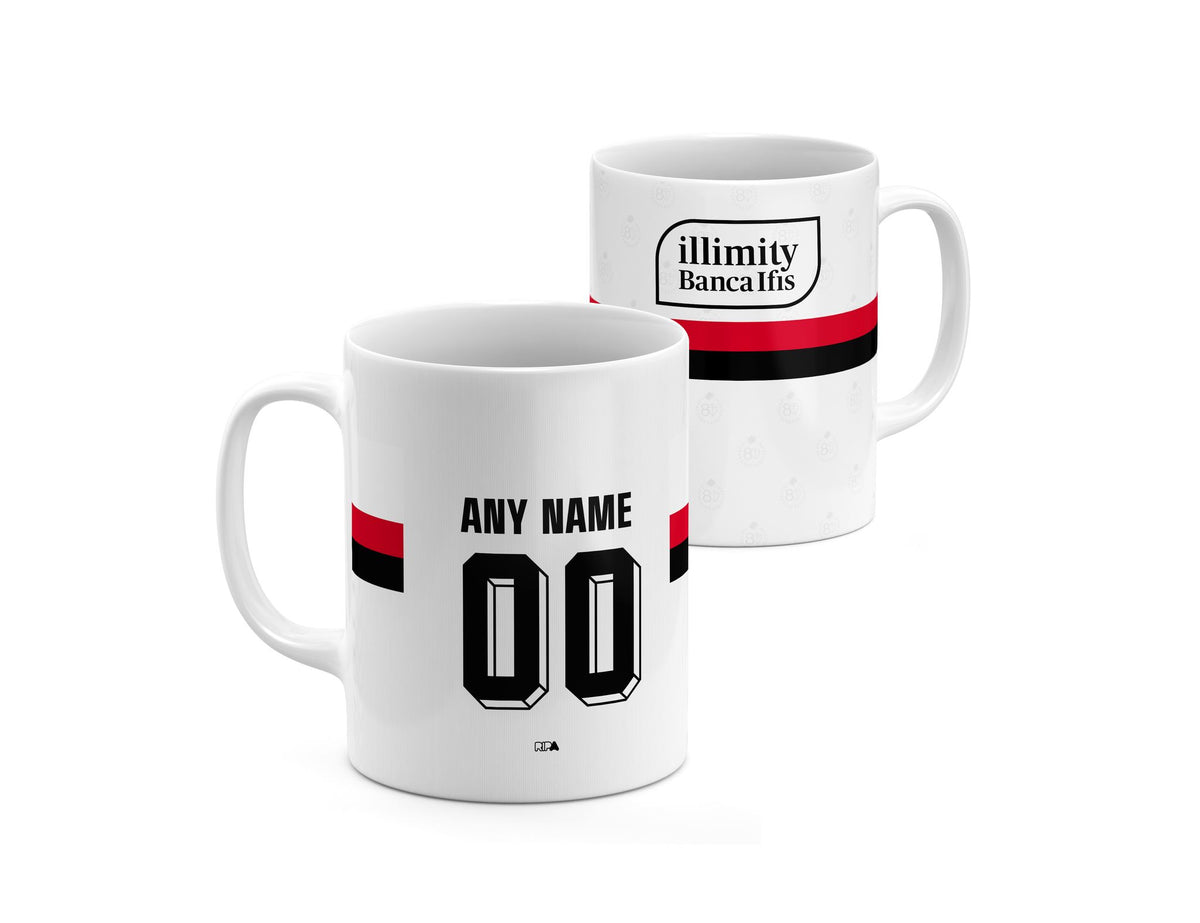 Mug with the Sampdoria 2026-27 Away football shirt design by RIPA Football