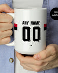 Mug with the Sampdoria 2026-27 Away football shirt design by RIPA Football