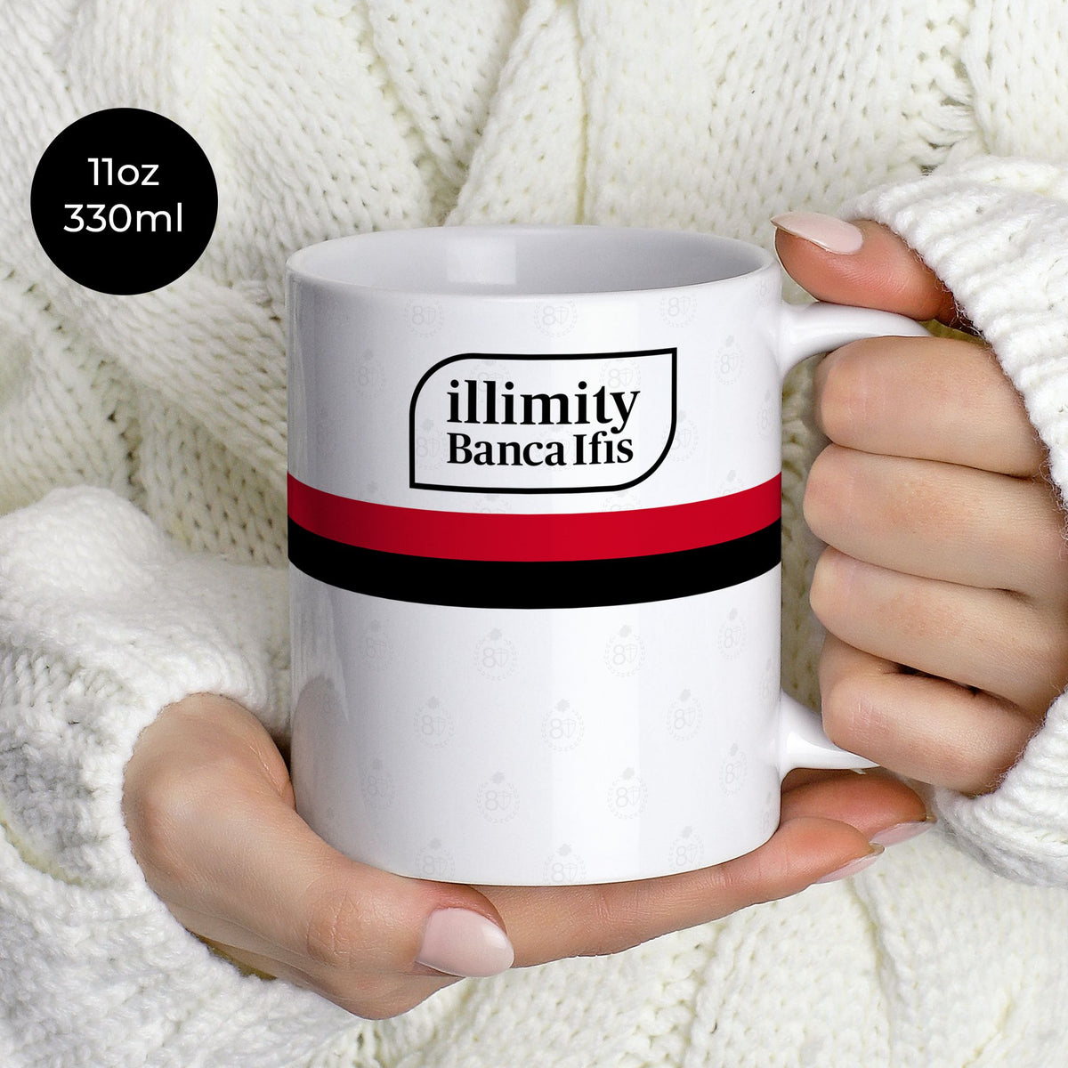 Mug with the Sampdoria 2026-27 Away football shirt design by RIPA Football