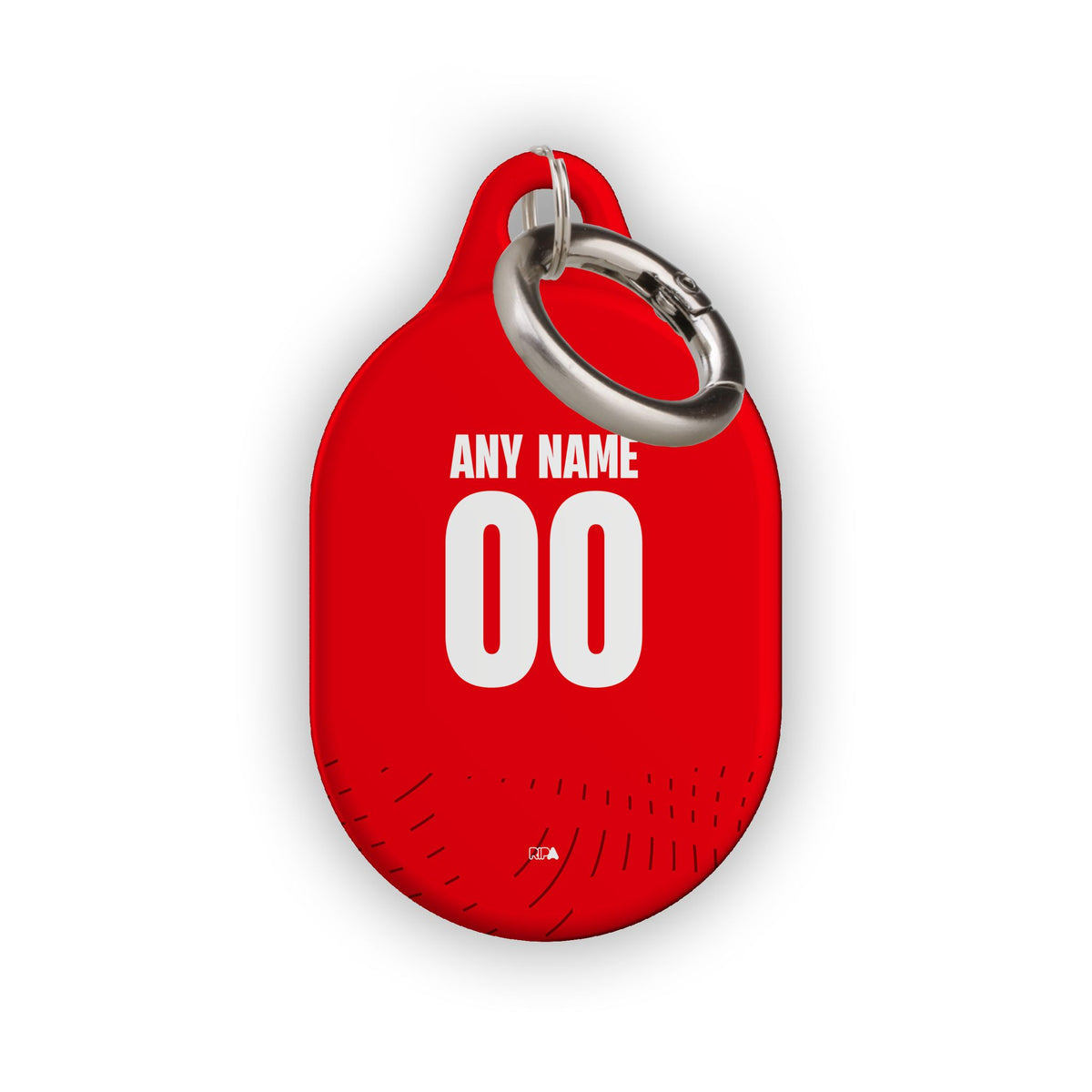 AirTag holder with the Braga 2024-25 Home football shirt design by RIPA Football