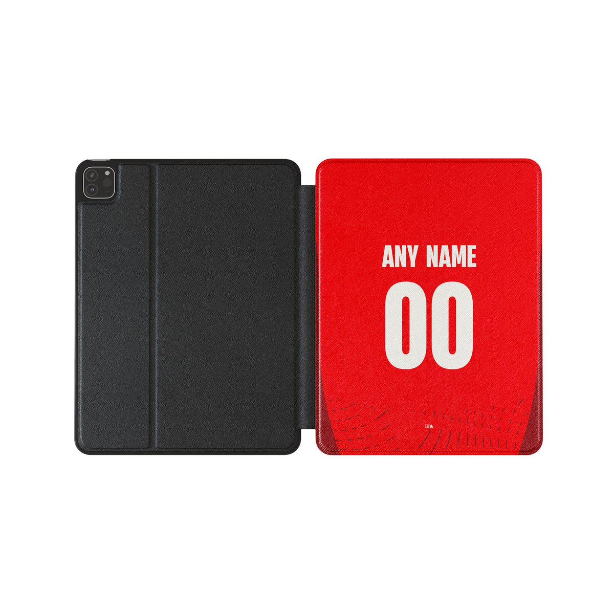 iPad case with the Braga 2024-25 Home football shirt design by RIPA Football