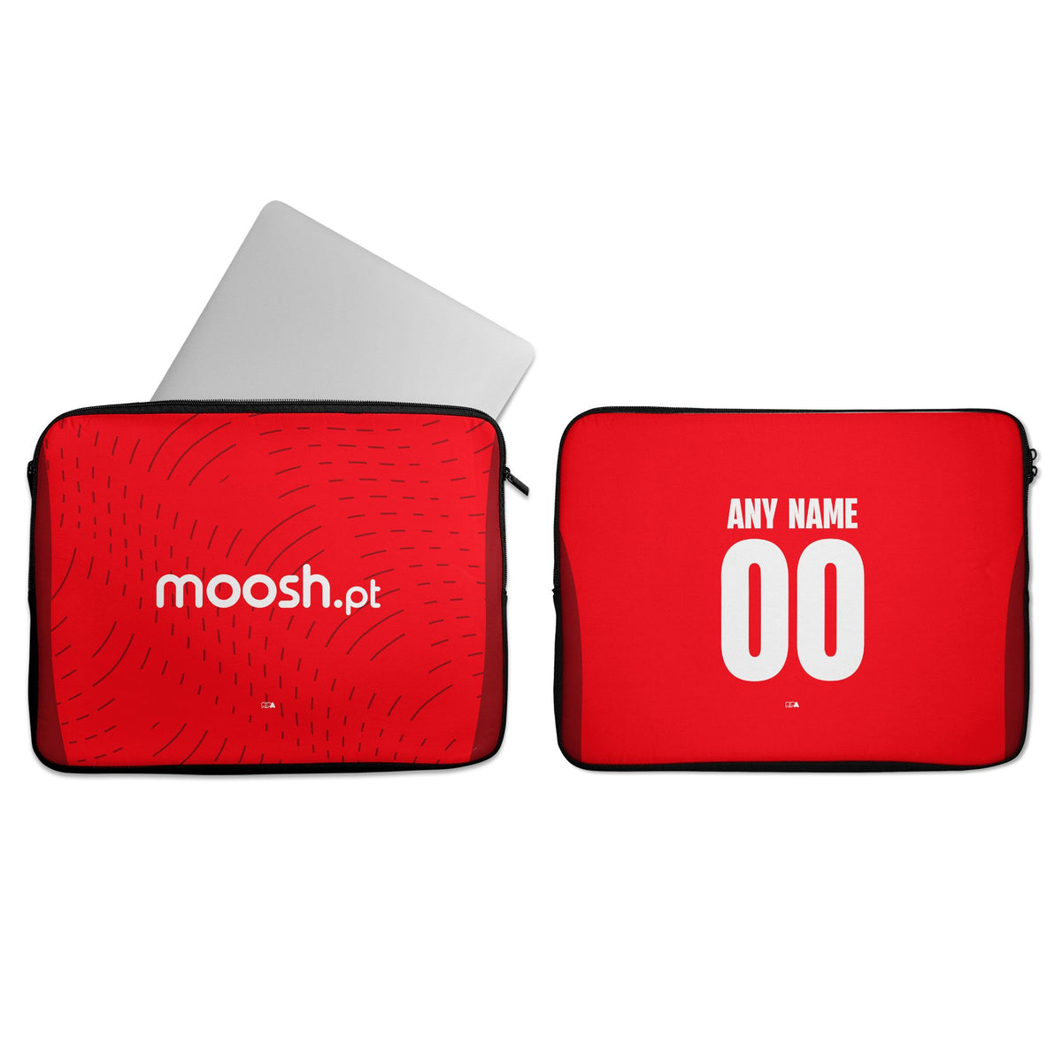 Laptop sleeve with the Braga 2024-25 Home football shirt design by RIPA Football