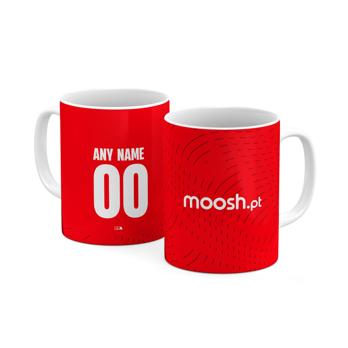 Mug with the Braga 2024-25 Home football shirt design by RIPA Football