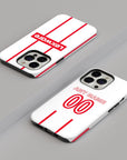 Phone case with the Freiburg 2026-27 Away football shirt design by RIPA Football