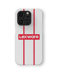 Phone case with the Freiburg 2026-27 Away football shirt design by RIPA Football