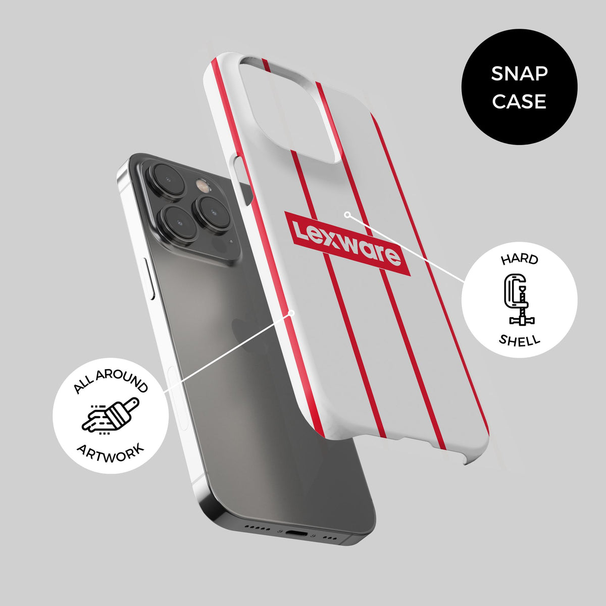 Phone case with the Freiburg 2026-27 Away football shirt design by RIPA Football