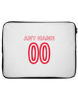 Laptop sleeve with the Freiburg 2026-27 Away football shirt design by RIPA Football