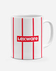 Mug with the Freiburg 2026-27 Away football shirt design by RIPA Football