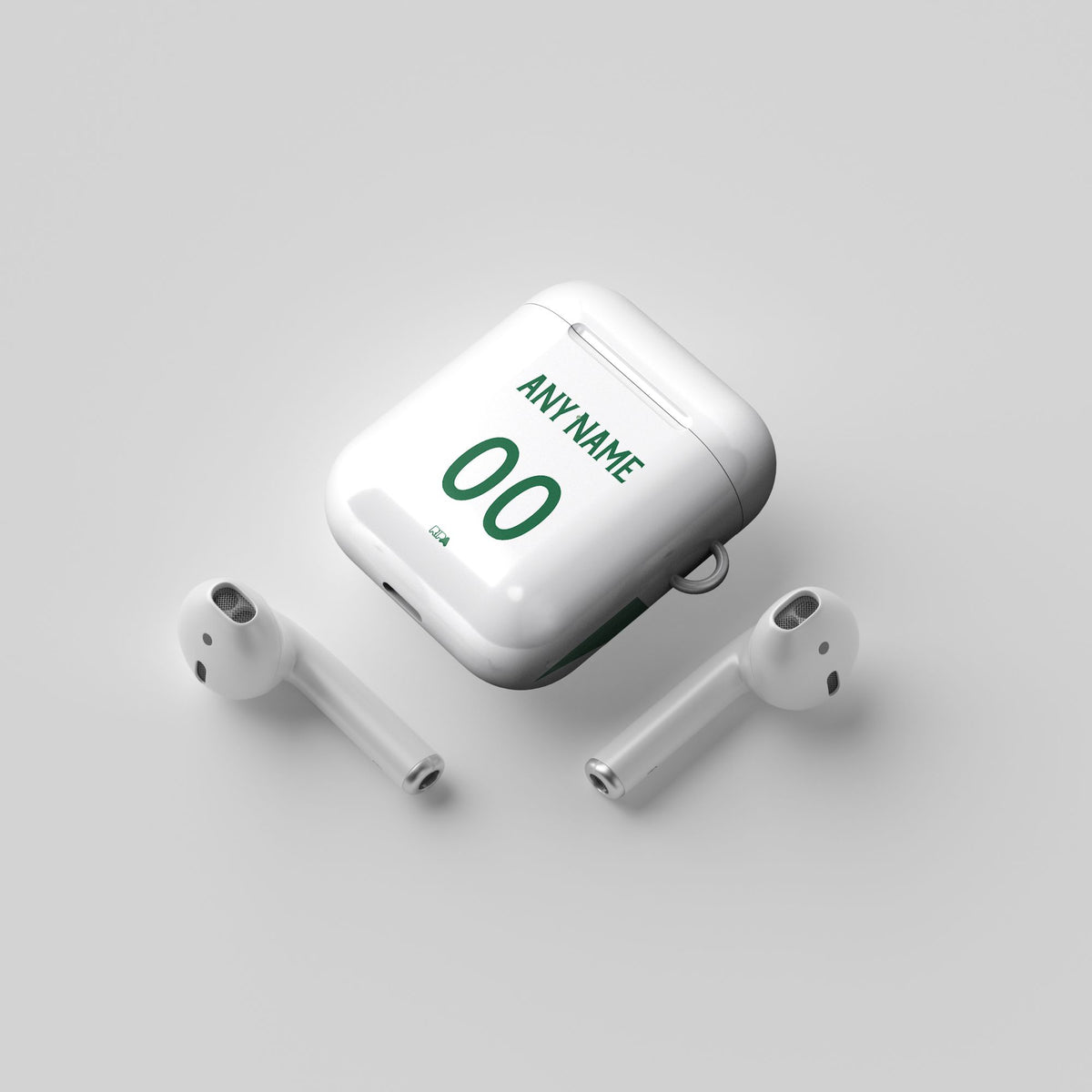 AirPods case with the Sporting 2025-26 Fourth football shirt design by RIPA Football