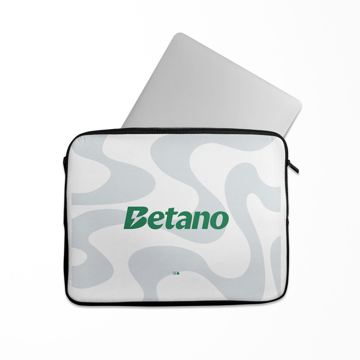 Laptop sleeve with the Sporting 2025-26 Fourth football shirt design by RIPA Football