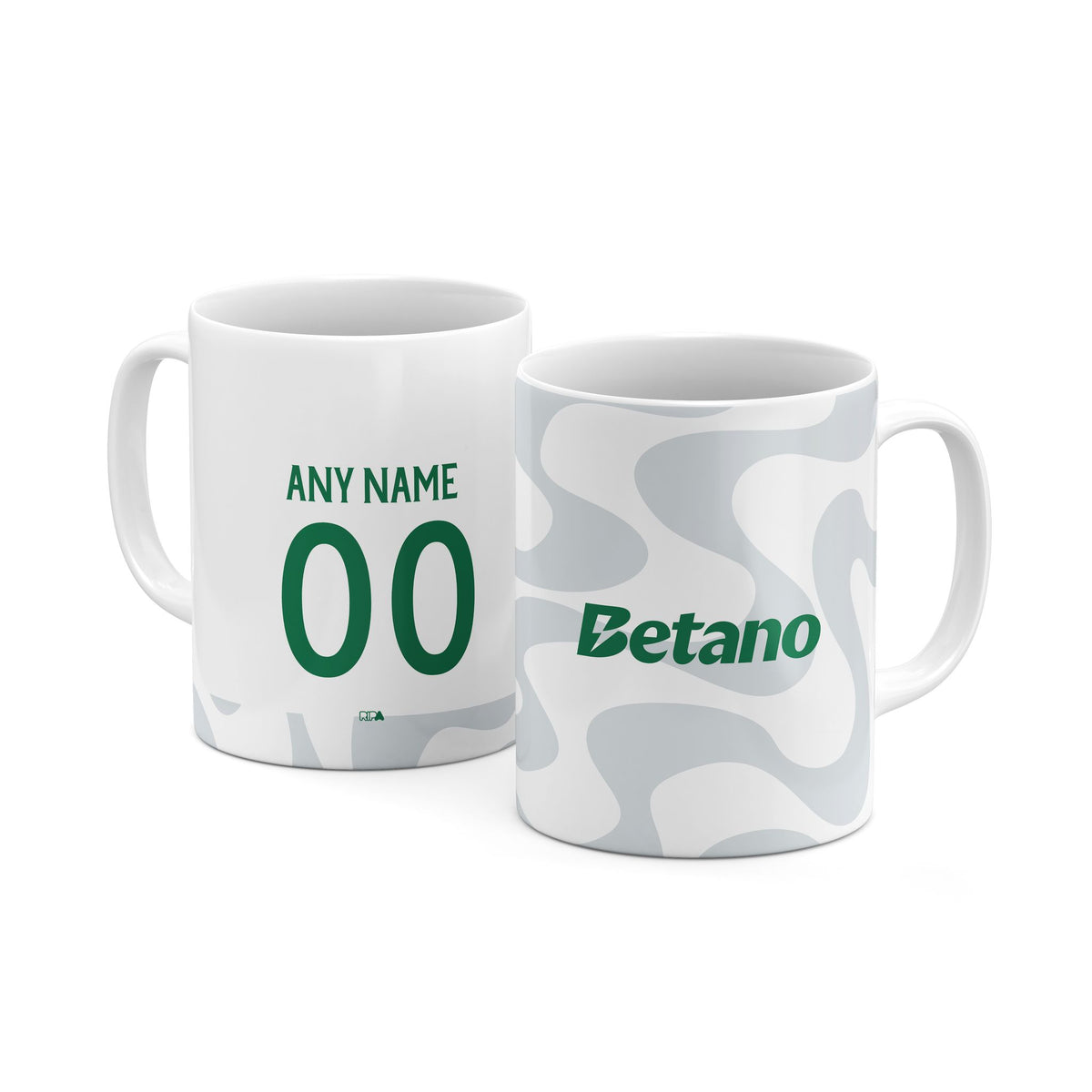 Mug with the Sporting 2025-26 Fourth football shirt design by RIPA Football