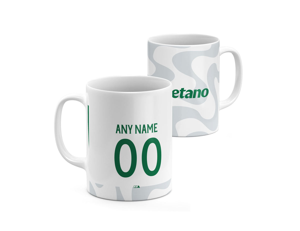 Mug with the Sporting 2025-26 Fourth football shirt design by RIPA Football
