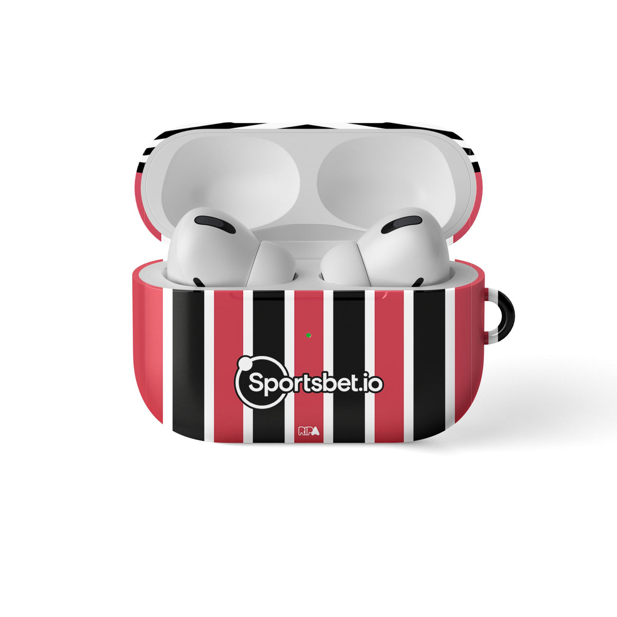 AirPods case with the São Paulo 2023-24 Away football shirt design by RIPA Football