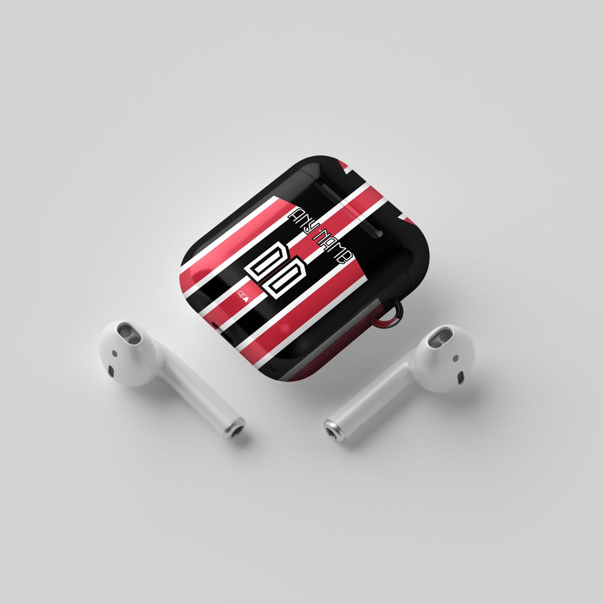AirPods case with the São Paulo 2023-24 Away football shirt design by RIPA Football