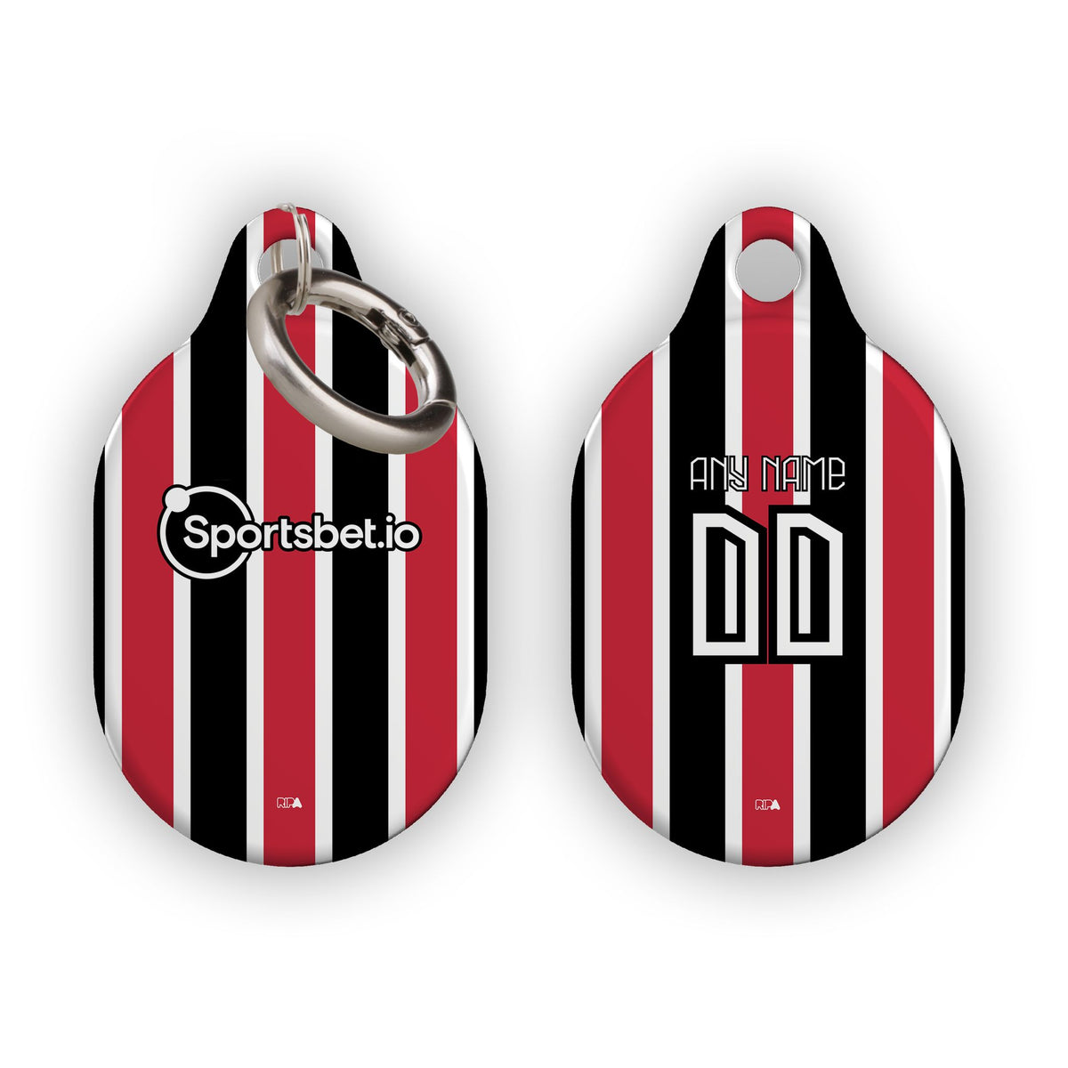 AirTag holder with the São Paulo 2023-24 Away football shirt design by RIPA Football