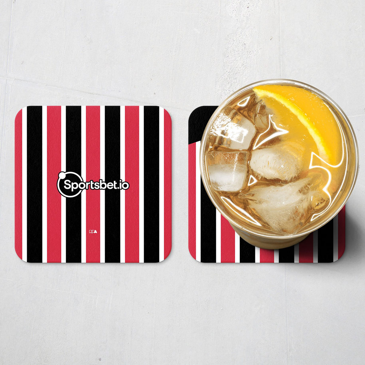 Coaster with the São Paulo 2023-24 Away football shirt design by RIPA Football
