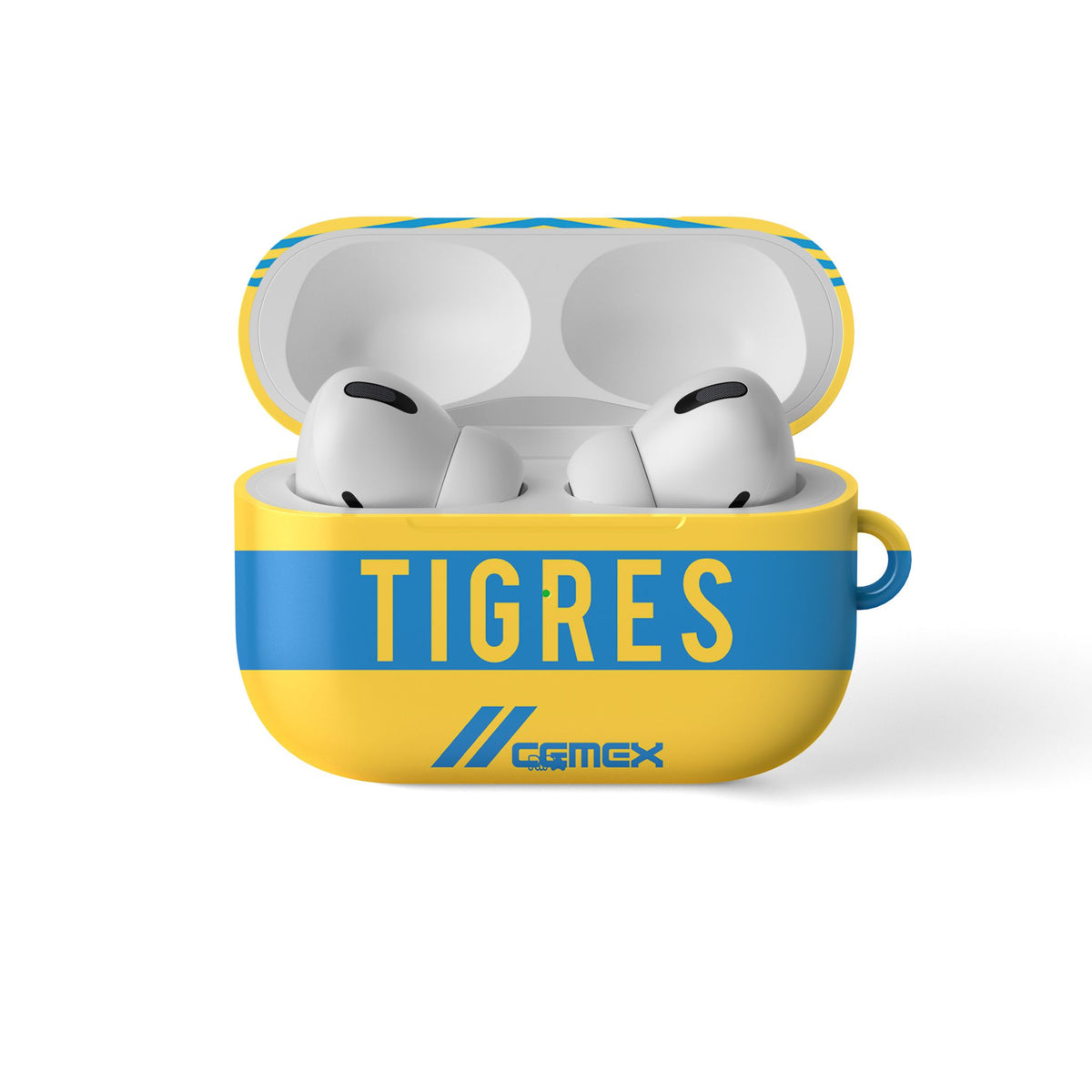 AirPods case with the Tigres 2022-23 Home football shirt design by RIPA Football